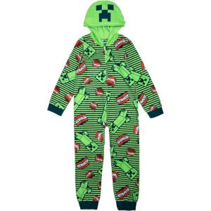 imageMinecraft Hooded Blanket Sleeper Comfortable Pajamas Soft ampamp Cute for KidsCreeper Stripes