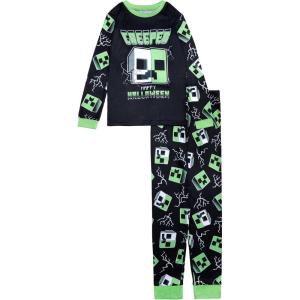 imageMinecraft Boys 2Piece Loosefit Pajama Set Soft ampamp ComfortableMinecraft Halloween