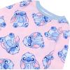 imageDisney Girls 4Piece Snugfit Cotton Pajama Set Soft ampamp Cute for KidsStitch Just Chill