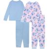 imageDisney Girls 4Piece Snugfit Cotton Pajama Set Soft ampamp Cute for KidsStitch Just Chill