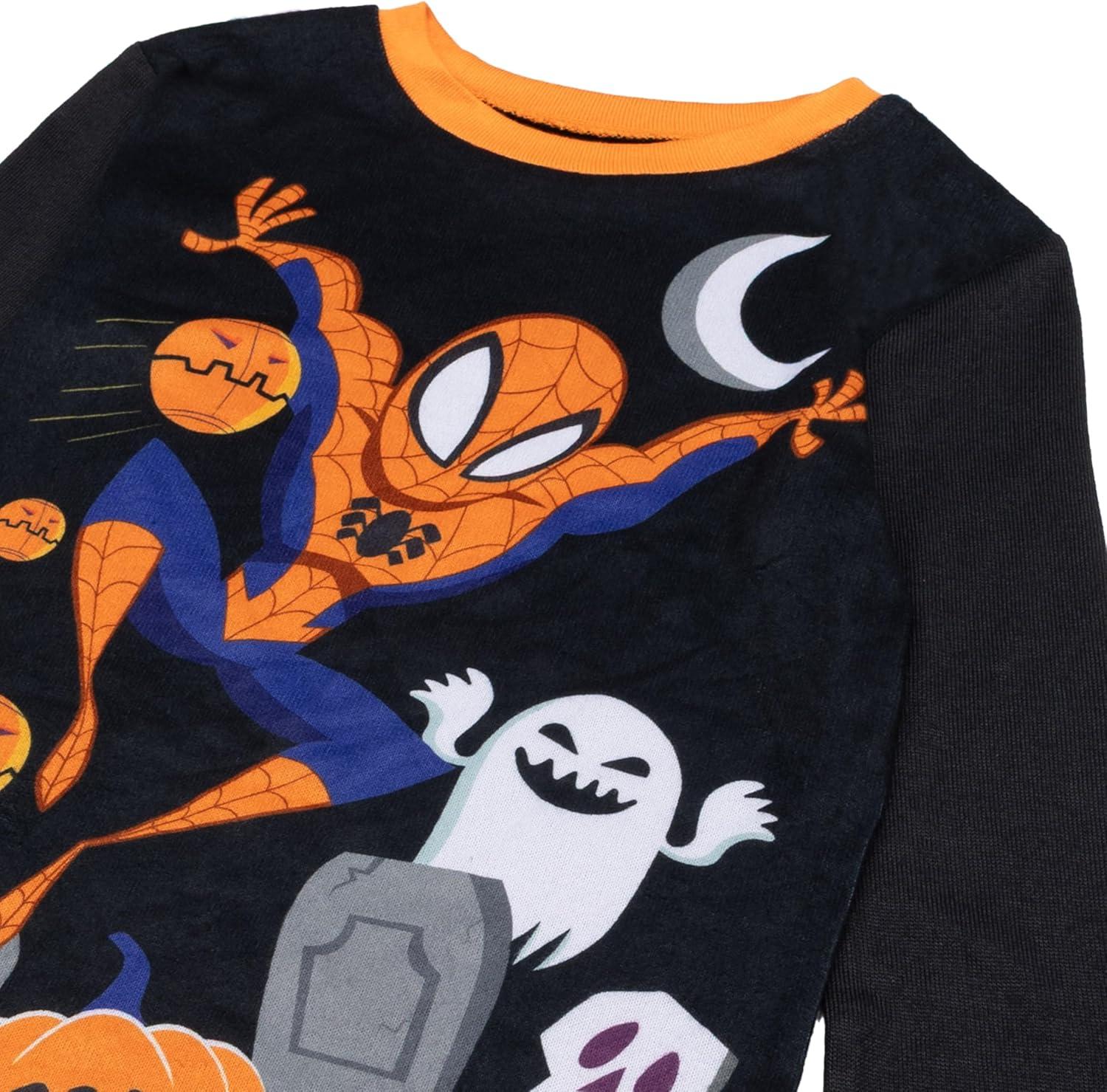 imageMarvel Boys 2Piece Loosefit Set Superhero Pajamas Soft ampamp Cute for KidsSpidey Halloween