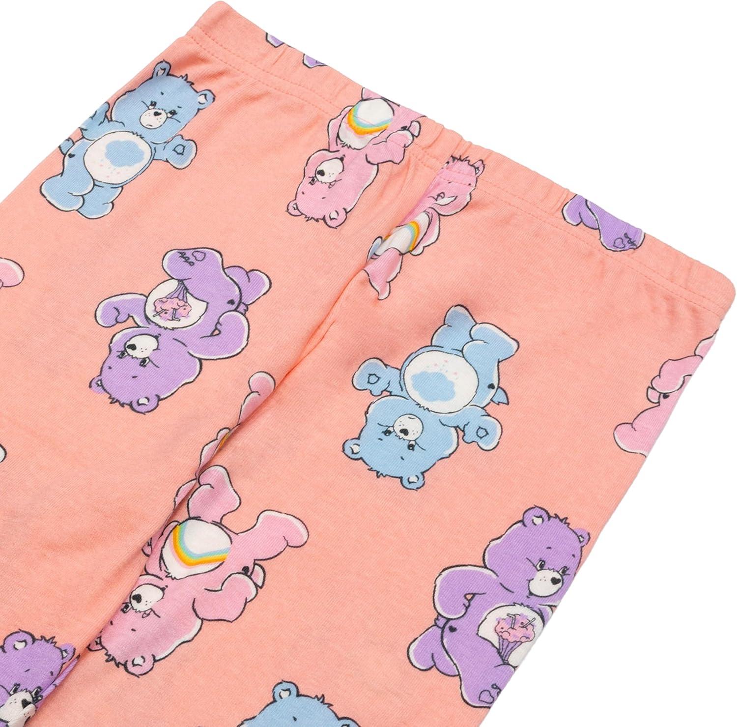imageCare Bears Girls 4Piece Snugfit Cotton Pajama Set Soft ampamp Cute for KidsBears Having Fun