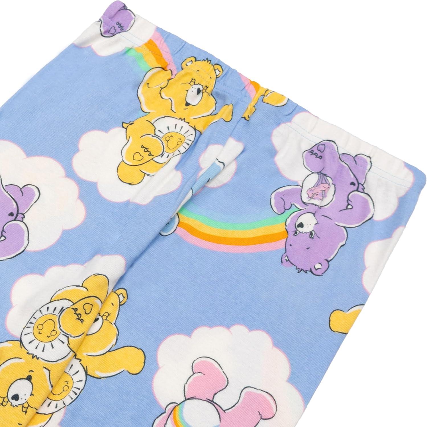 imageCare Bears Girls 4Piece Snugfit Cotton Pajama Set Soft ampamp Cute for KidsBears Having Fun