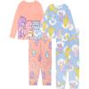 imageCare Bears Girls 4Piece Snugfit Cotton Pajama Set Soft ampamp Cute for KidsBears Having Fun