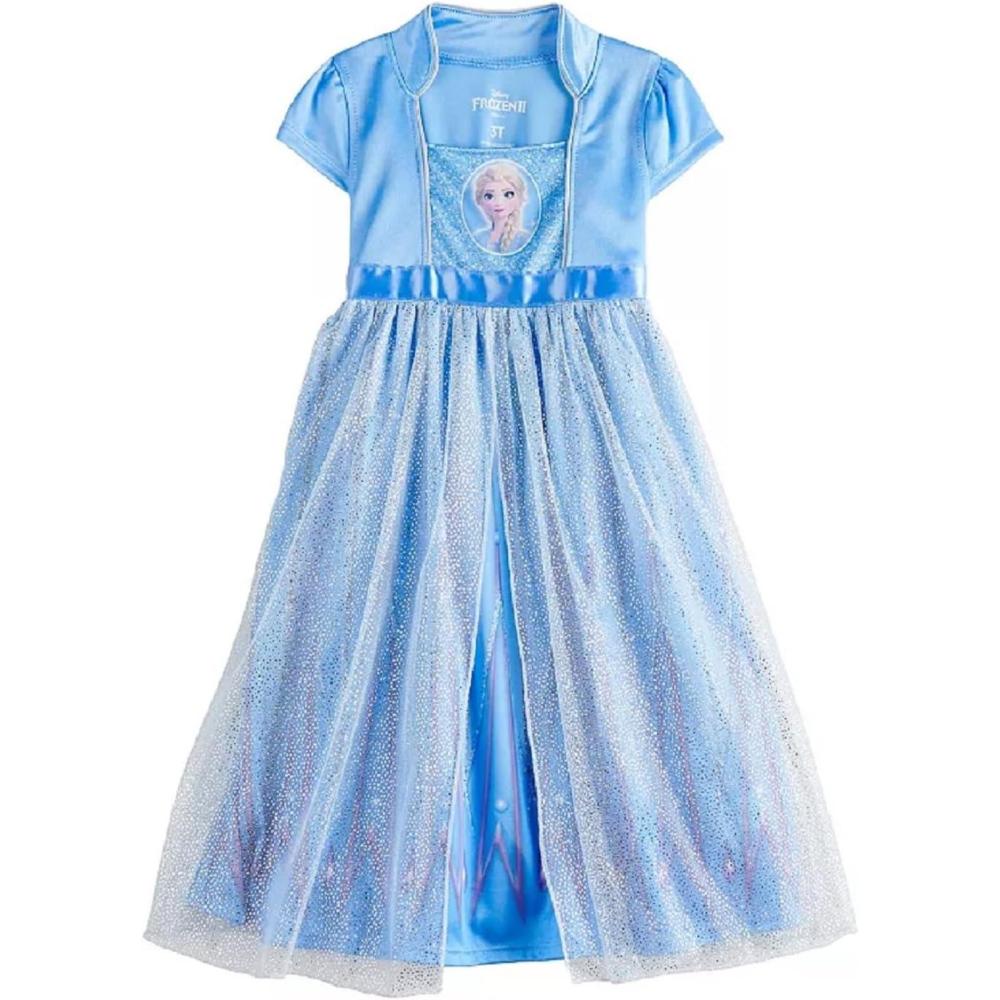 imageDisney girls Frozen Fantasy NightgownElsa  Elegant Blue