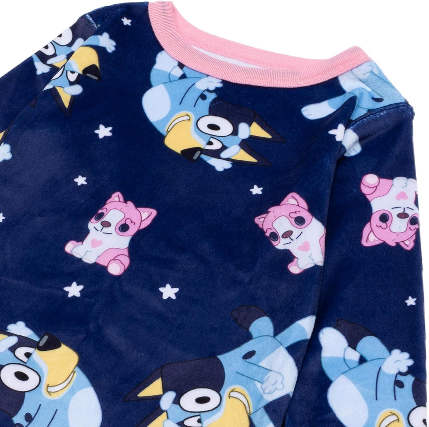 imageBluey girls 2piece Loosefit Pajama Set Soft ampamp ComfortableBluey Dreams