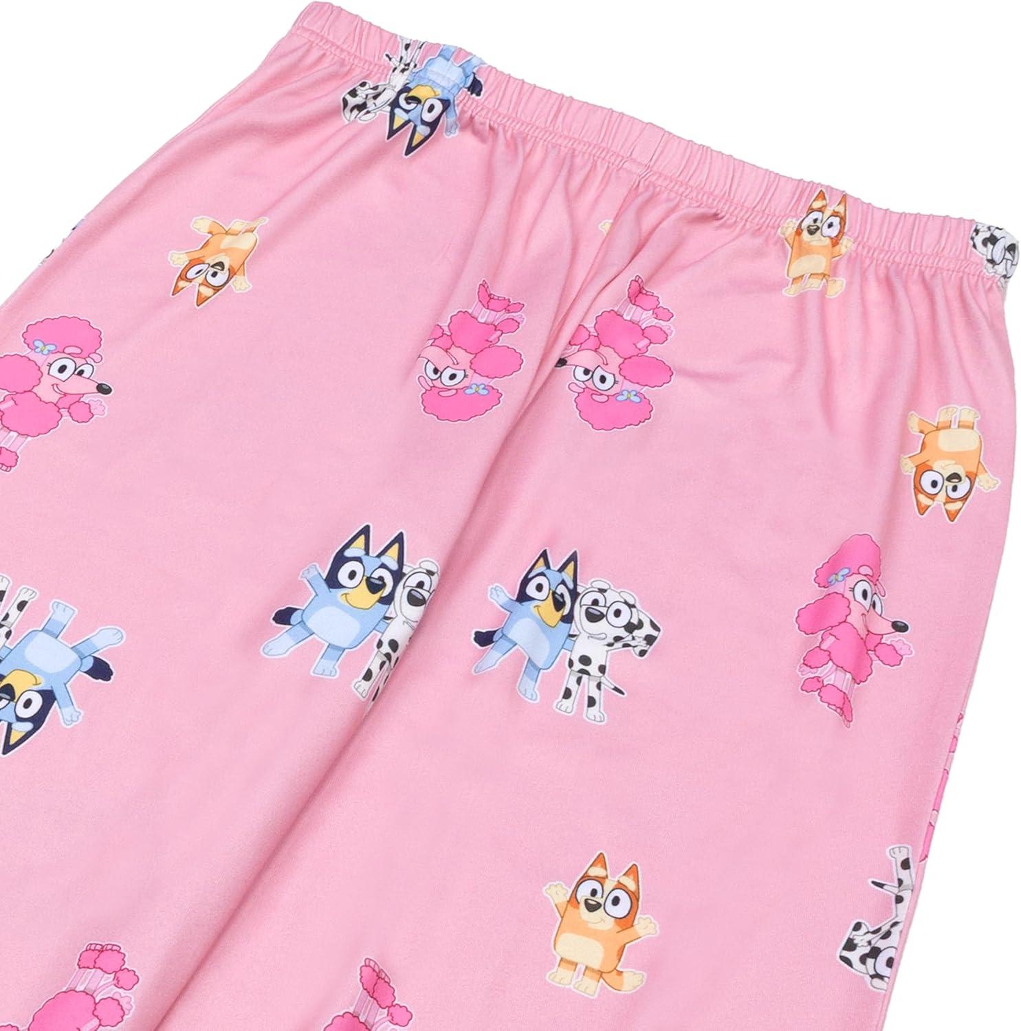 imageBluey girls 2piece Loosefit Pajama Set Soft ampamp ComfortableBluey Friends
