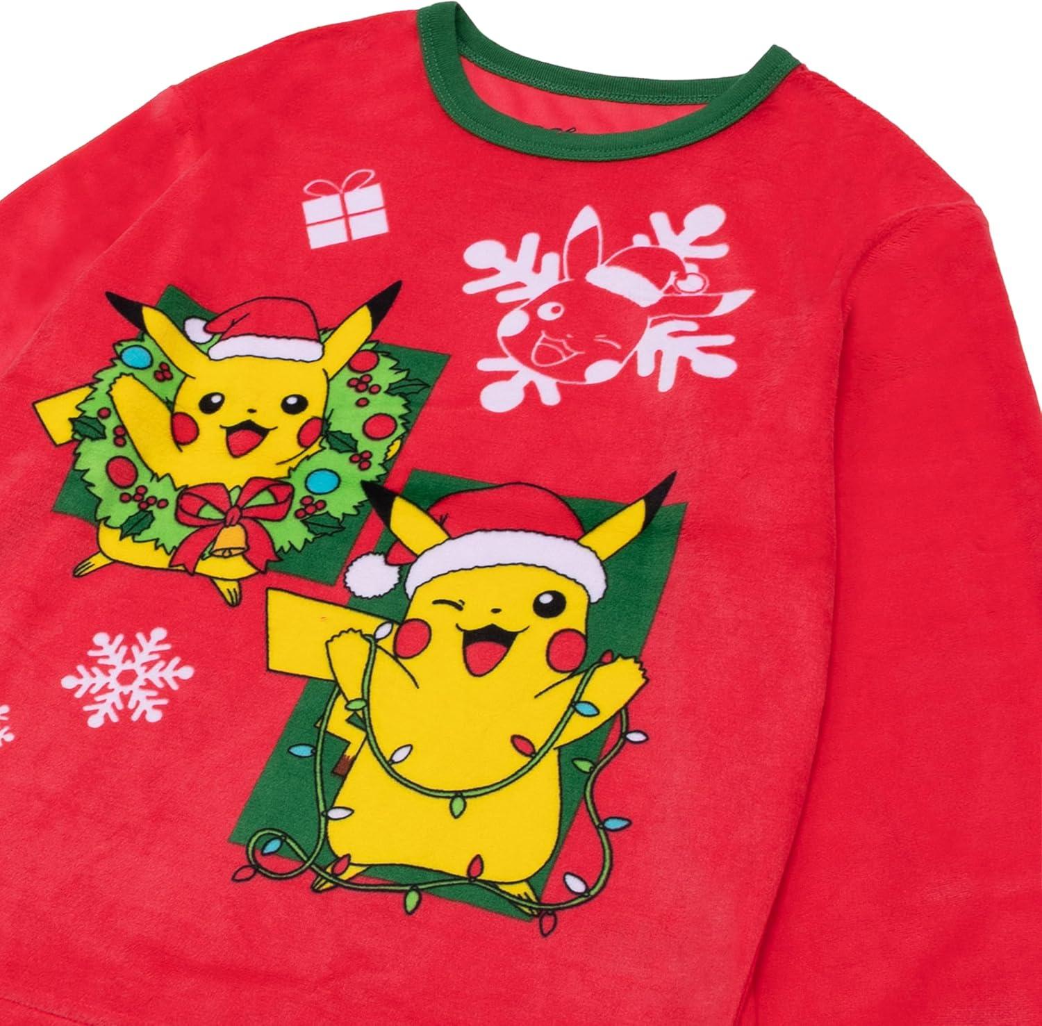 imagePokemon Boys 2Piece Loosefit Pajama Set Soft ampamp Cute for KidsPika Gifts