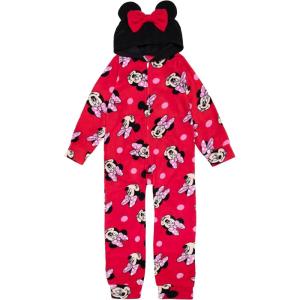 imageDisney Girls Descendants  Frozen 2 Footless One Piece FleeceDots and Bows