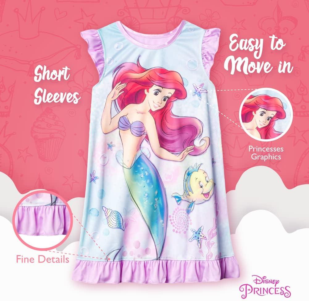 imageDisney girls Nightgown Soft ampamp Cute Pajamas for KidsUnder the Water 2