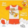 imageDisney boys 4piece Snugfit Cotton Pajama Set Soft ampamp Cute for KidsStripe Fun