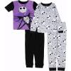 imageDisney boys 4piece Snugfit Cotton Pajama Set Soft ampamp Cute for KidsNbc Fun Stars
