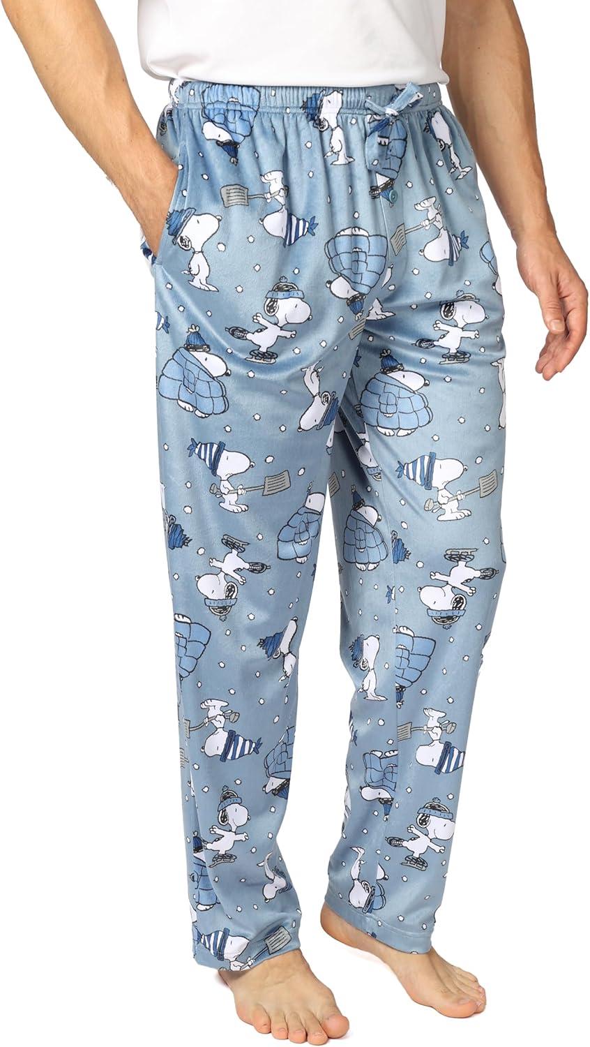 imagePeanuts Mens Pajama Bottom Lounge Pant With Drawstring Ultrasoft ampamp Comfortable L
