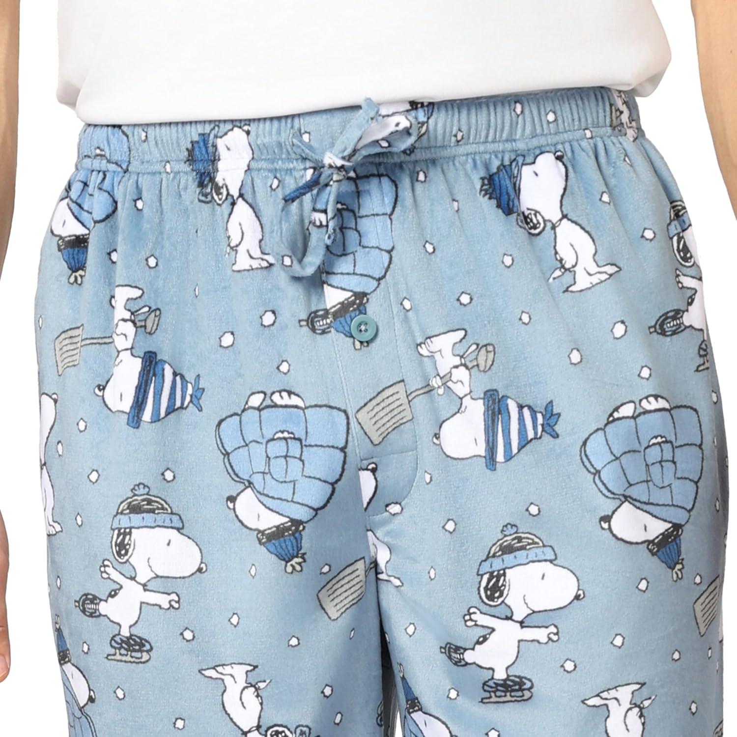 imagePeanuts Mens Pajama Bottom Lounge Pant With Drawstring Ultrasoft ampamp Comfortable L