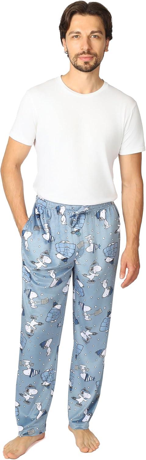 imagePeanuts Mens Pajama Bottom Lounge Pant With Drawstring Ultrasoft ampamp Comfortable L