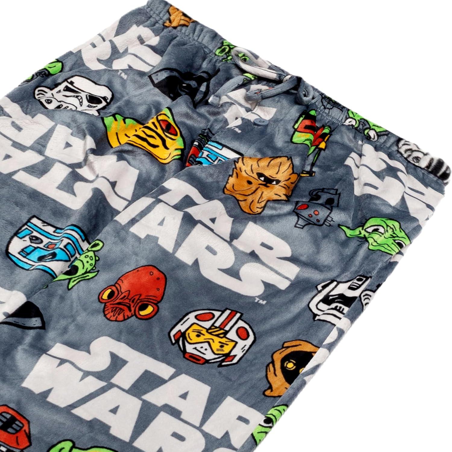 imageStar Wars Mens Pajama Bottom Lounge Pant With Drawstring Ultrasoft ampamp Comfortable L