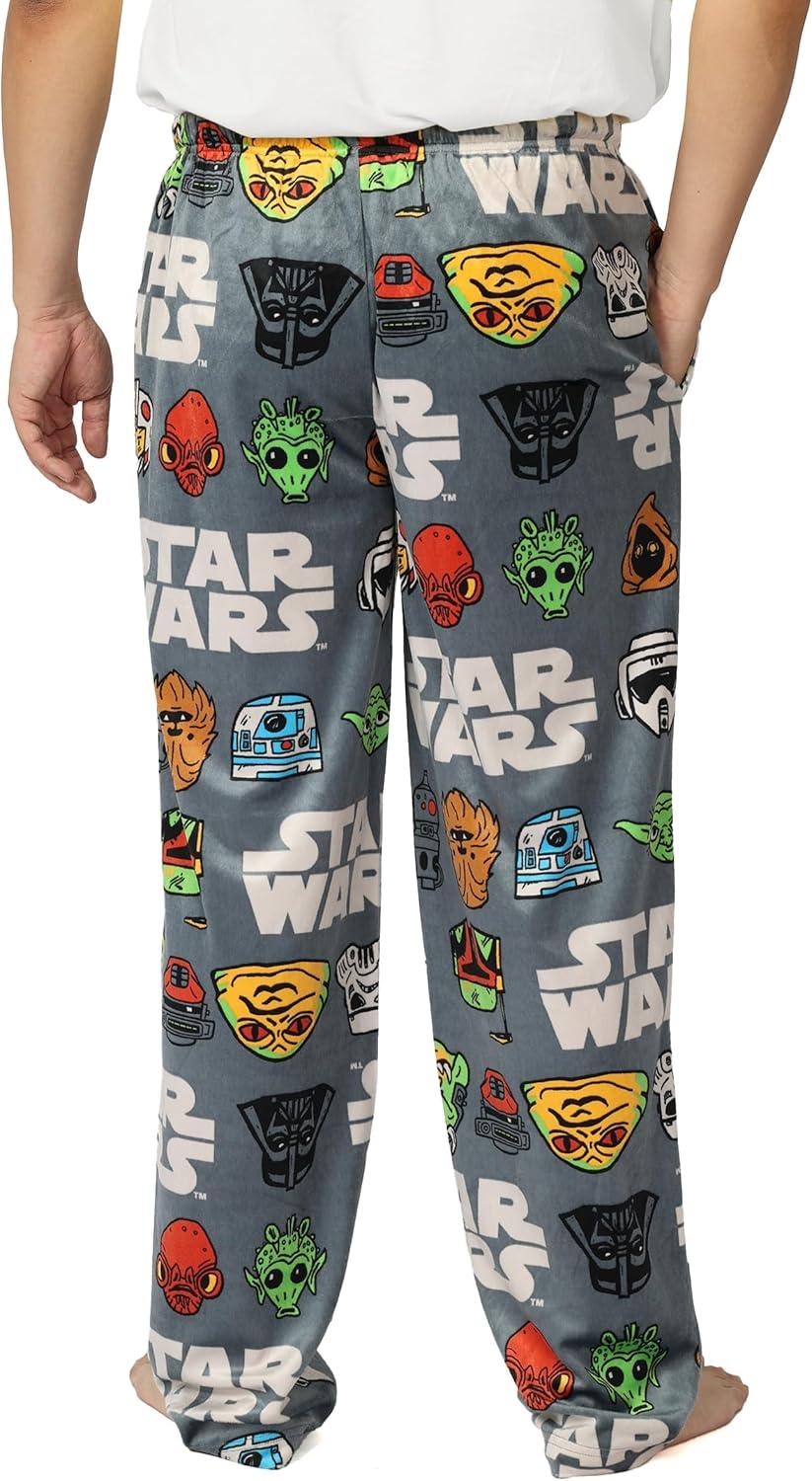 imageStar Wars Mens Pajama Bottom Lounge Pant With Drawstring Ultrasoft ampamp Comfortable L