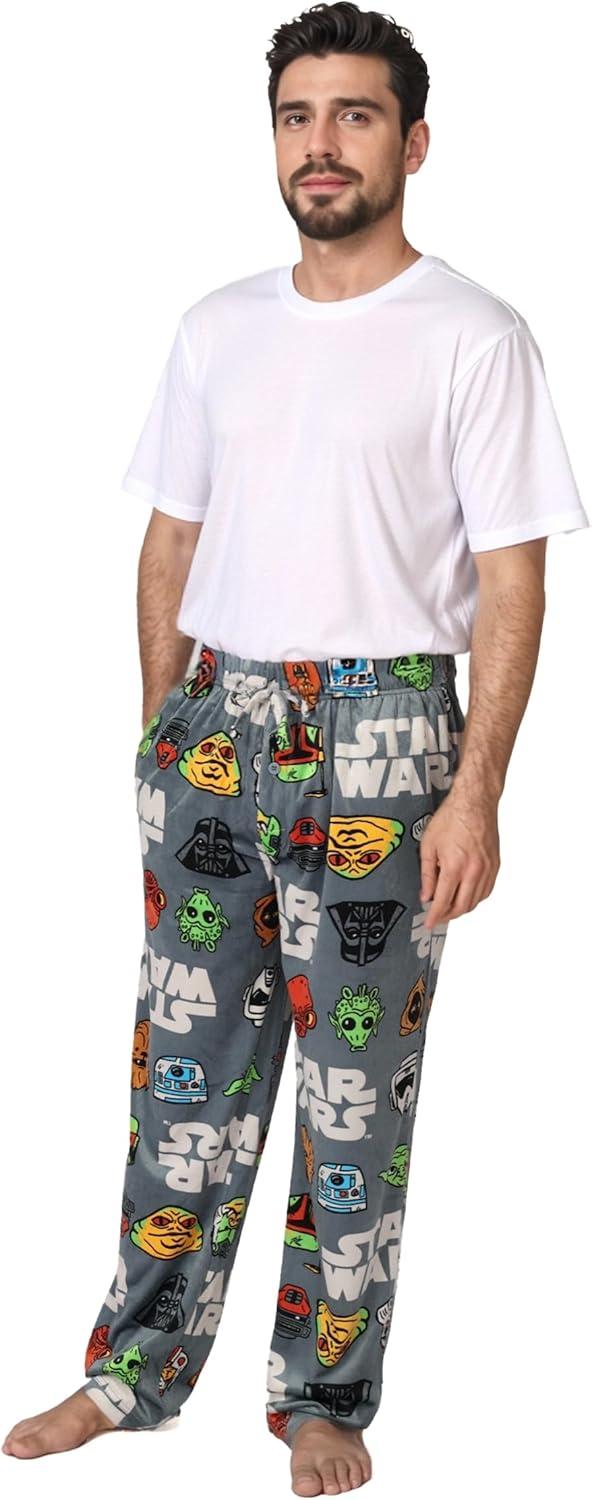 imageStar Wars Mens Pajama Bottom Lounge Pant With Drawstring Ultrasoft ampamp Comfortable L