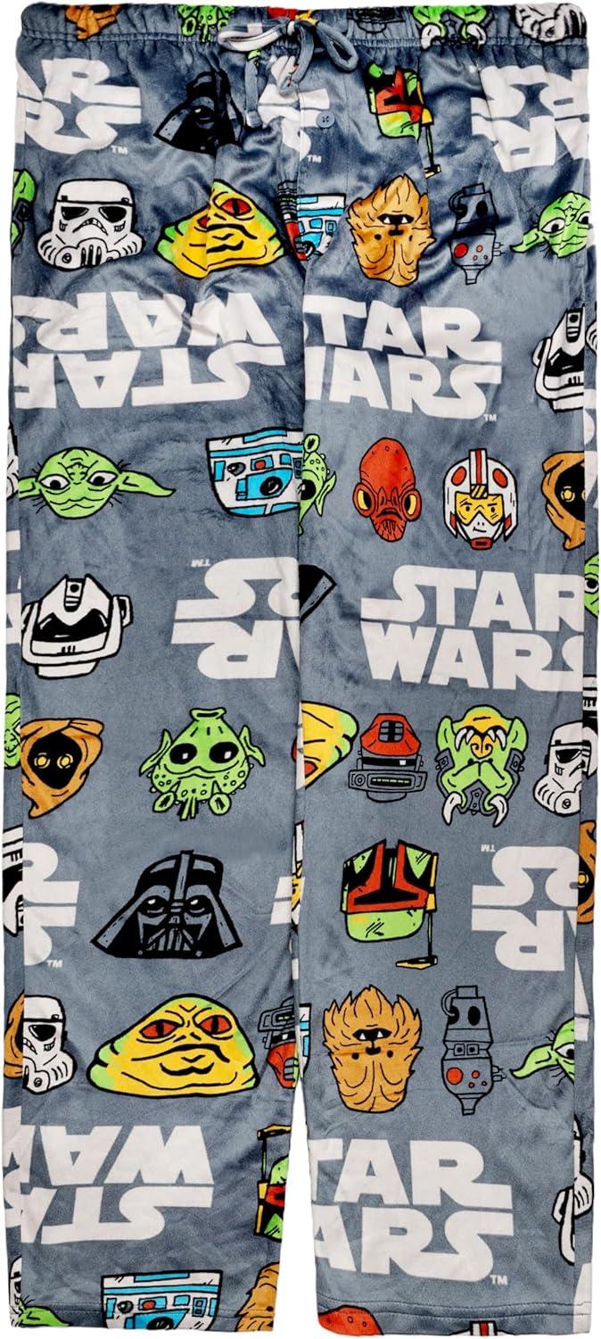 imageStar Wars Mens Pajama Bottom Lounge Pant With Drawstring Ultrasoft ampamp Comfortable L