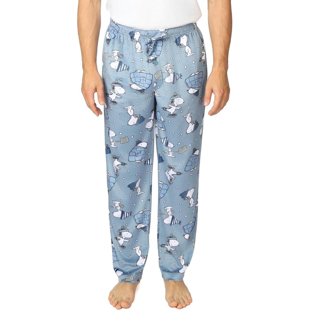 imagePeanuts Mens Pajama Bottom Lounge Pant With Drawstring Ultrasoft ampamp Comfortable L