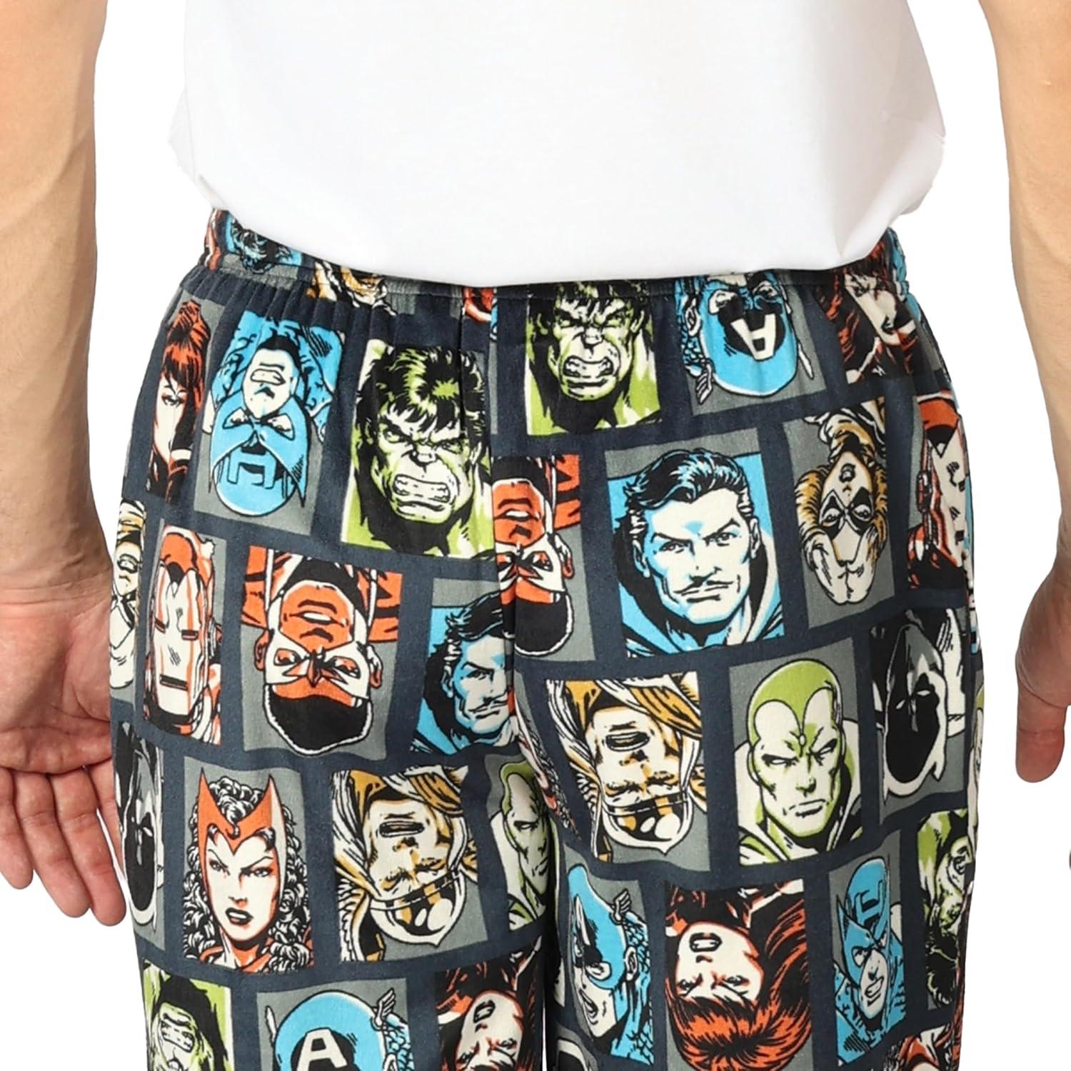 imageMarvel Mens Pajama Bottom Lounge Pant With Drawstring Ultrasoft ampamp Comfortable L
