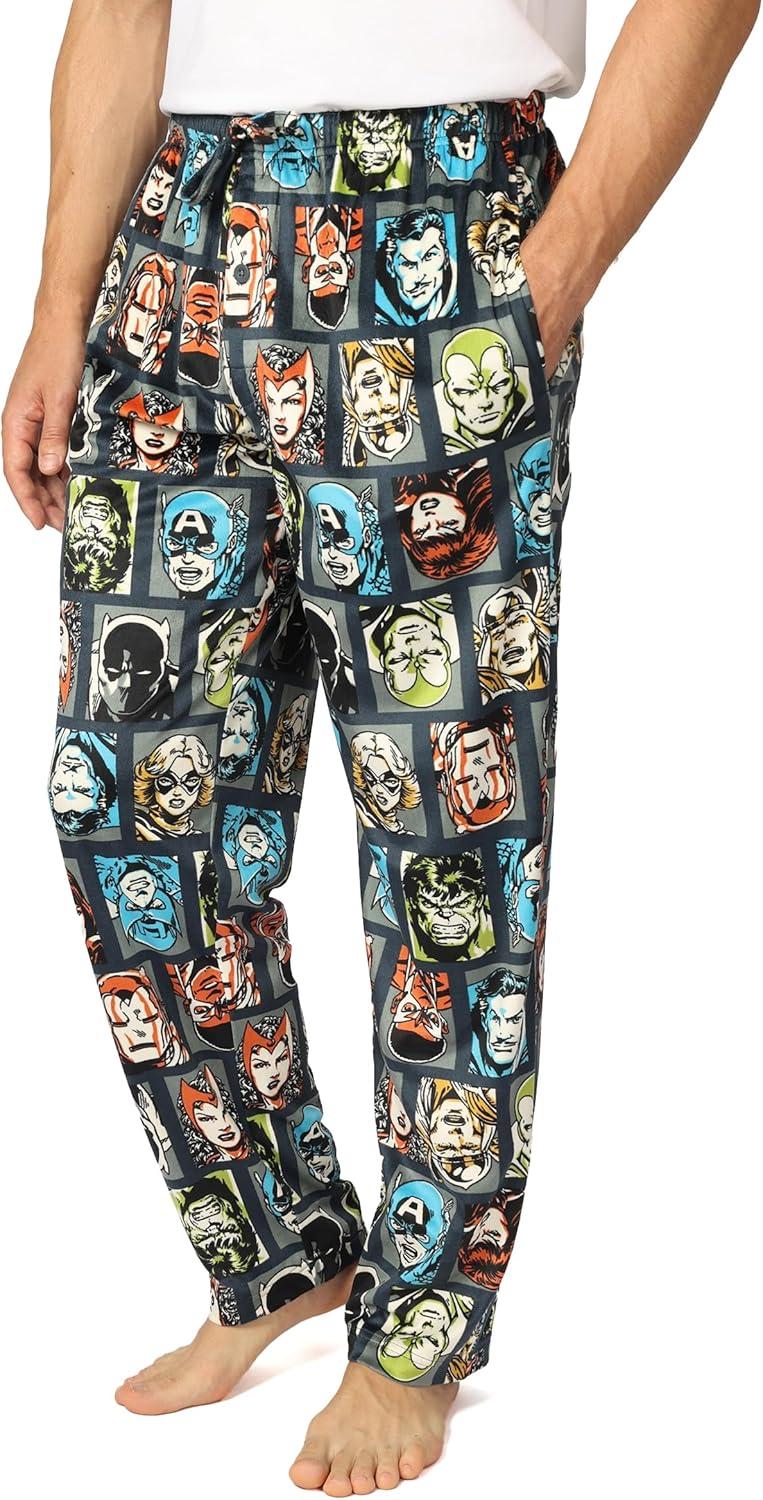 imageMarvel Mens Pajama Bottom Lounge Pant With Drawstring Ultrasoft ampamp Comfortable L
