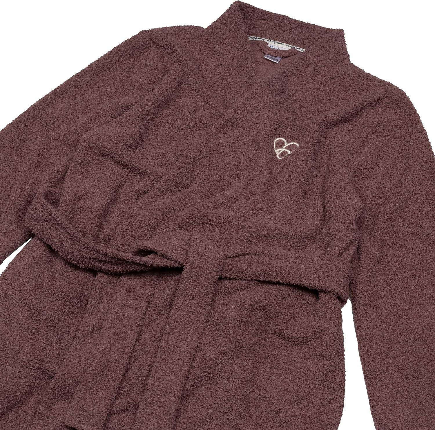 imageDearfoams womens Plush Bathrobe Comfortable Lounge Wear for AdultsPurple