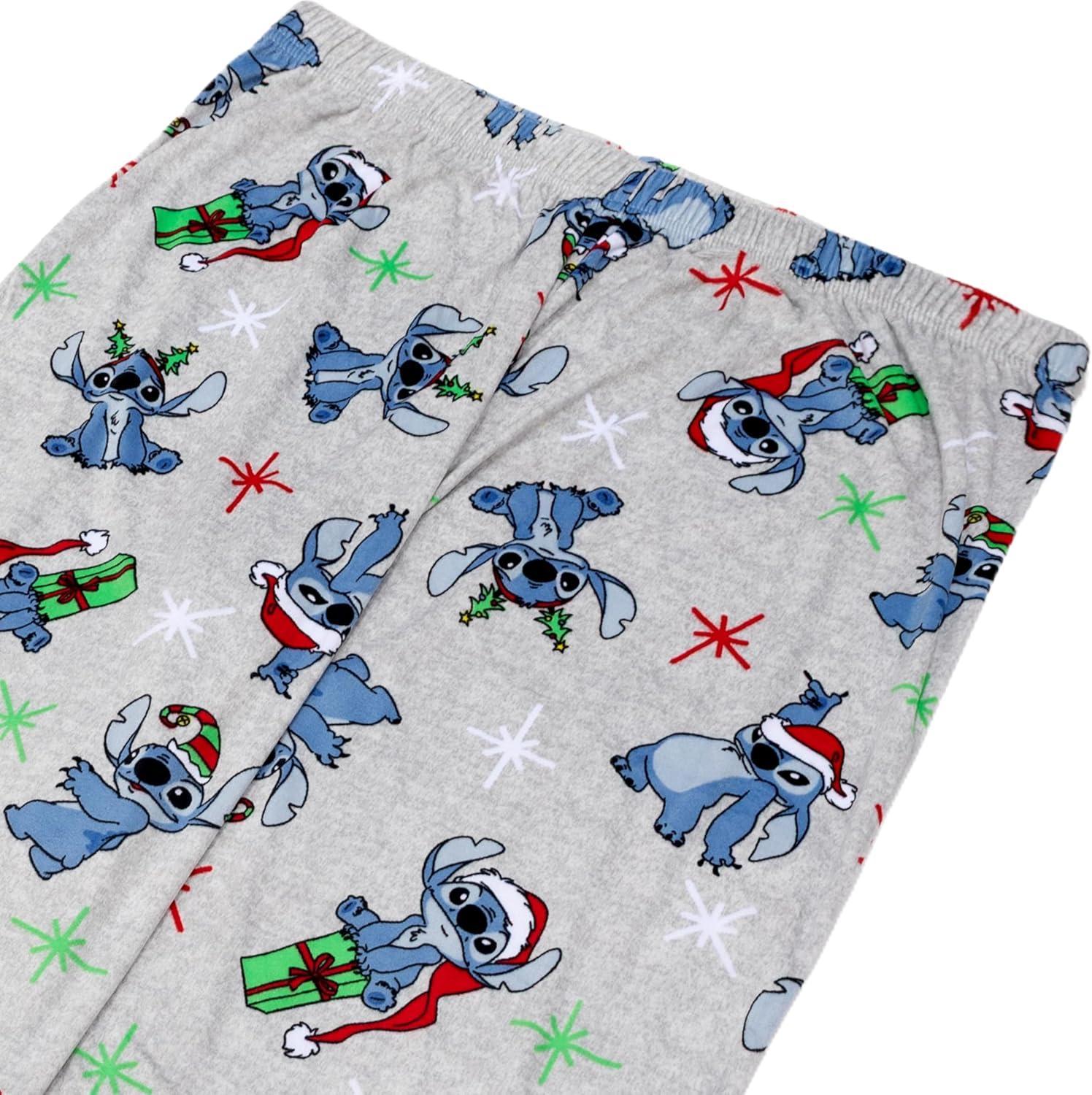 imageDisney mens 2piece Loosefit Pajama Set Soft ampamp Comfortable Holiday Nightwear for FamilyFamstitch Ho Ho Ho