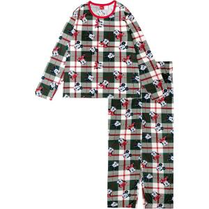 imageDisney mens 2piece Loosefit Pajama Set Soft ampamp Comfortable Holiday Nightwear for FamilyFammickey Minnie Plaid