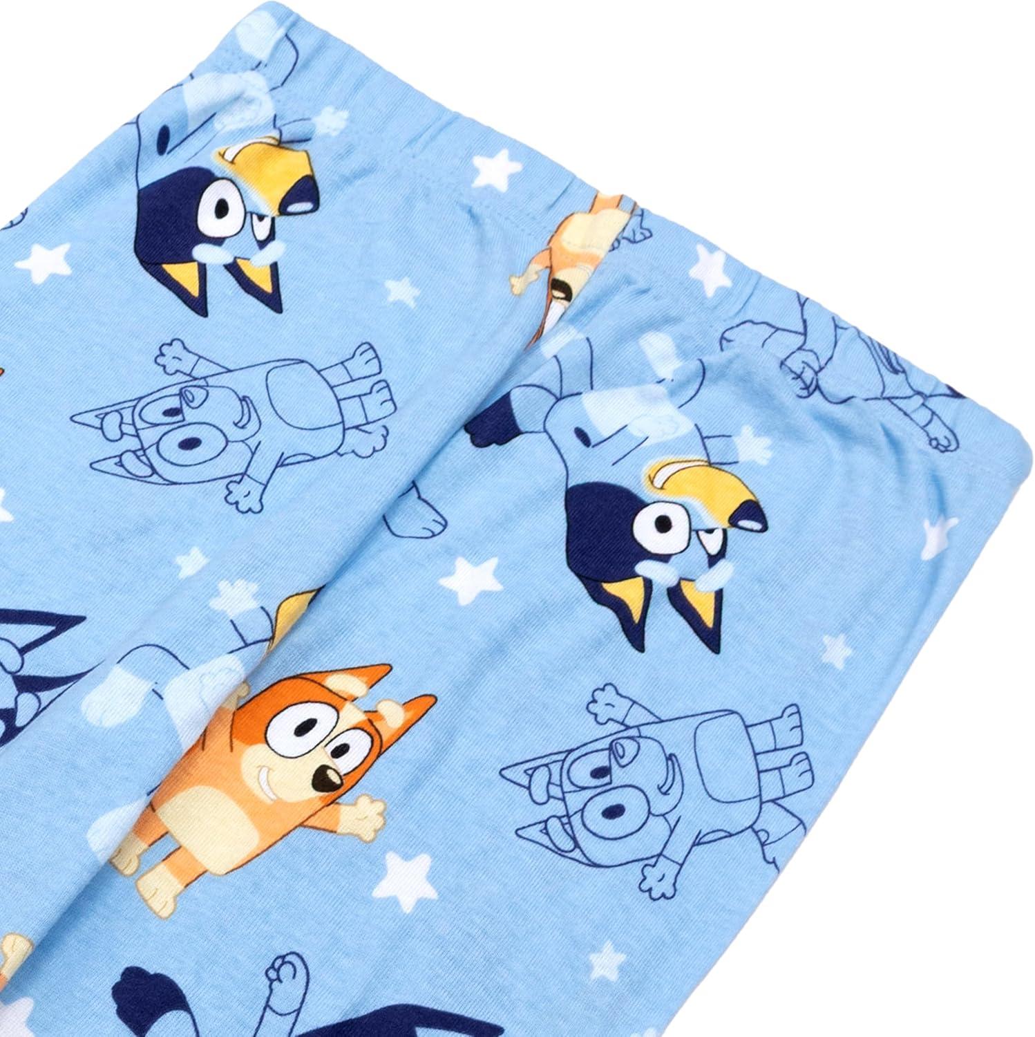 imageBluey Boys 4Piece Snugfit Cotton Pajama Set Soft ampamp Cute for KidsReach for the Stars