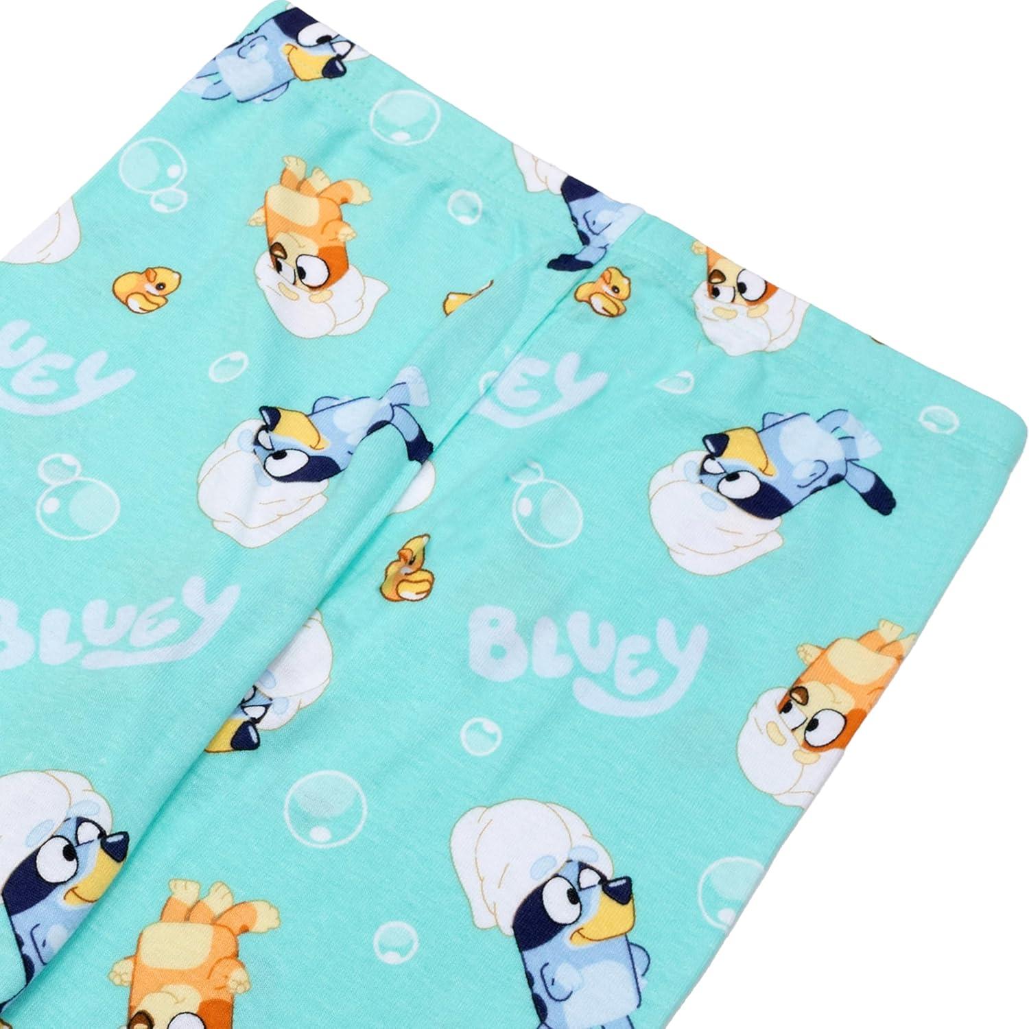 imageBluey Girls 4Piece Snugfit Cotton Pajama Set Soft ampamp Cute for KidsBluey Spa