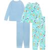 imageBluey Girls 4Piece Snugfit Cotton Pajama Set Soft ampamp Cute for KidsBluey Spa