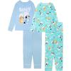 imageBluey Girls 4Piece Snugfit Cotton Pajama Set Soft ampamp Cute for KidsBluey Spa