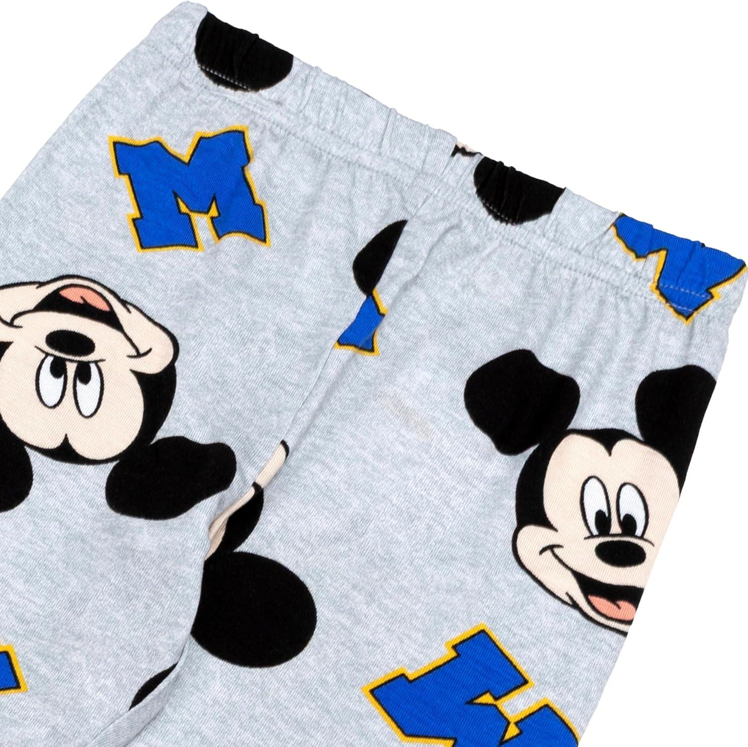 imageDisney Boys 4Piece Snugfit Viscose Pajama Set Soft ampamp Cute for KidsCollage Mickey