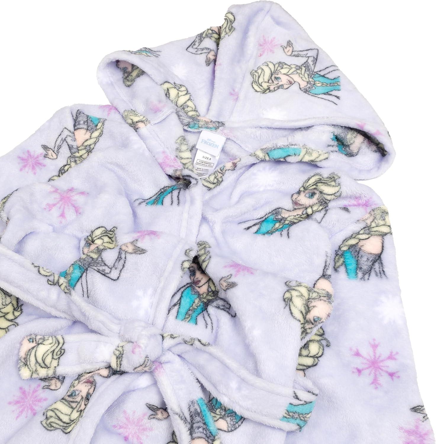 imageDisney girls 3piece Bathrobe ampamp Loosefit Pajama Set Soft ampamp Cute for KidsFrozen Sisters