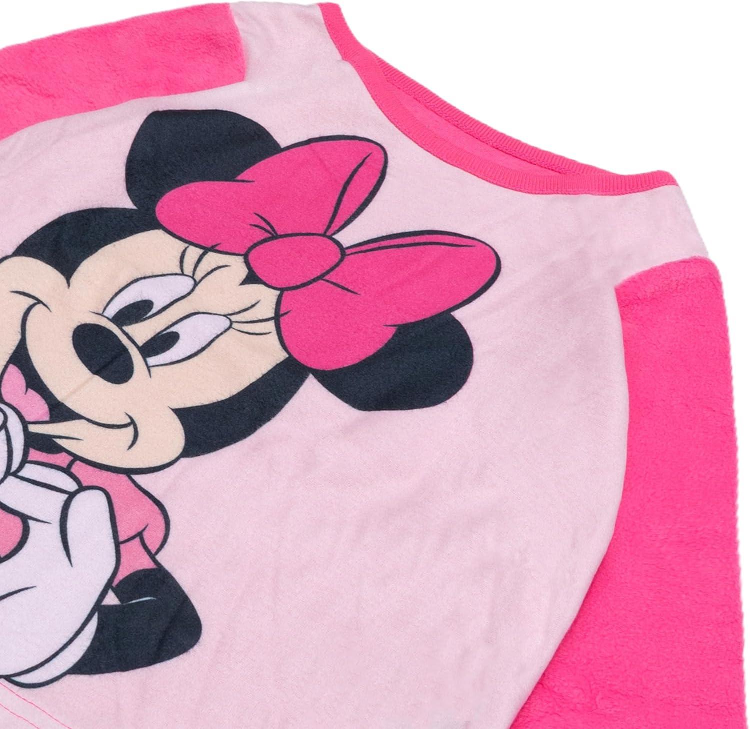 imageDisney girls 3piece Bathrobe ampamp Loosefit Pajama Set Soft ampamp Cute for KidsMinnie Loves