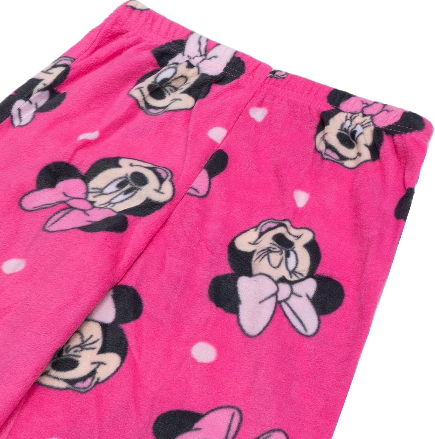 imageDisney girls 3piece Bathrobe ampamp Loosefit Pajama Set Soft ampamp Cute for KidsMinnie Loves