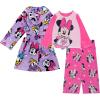 imageDisney girls 3piece Bathrobe ampamp Loosefit Pajama Set Soft ampamp Cute for KidsMinnie Loves