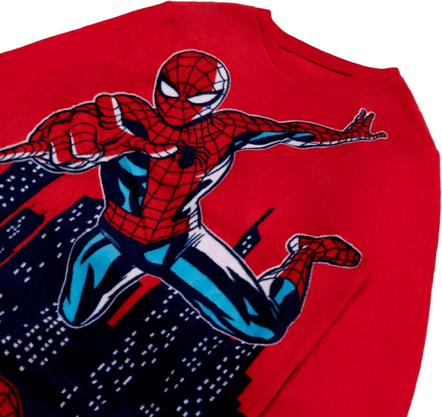 imageMarvel boys 3piece Bathrobe ampamp Loosefit Pajama Set Soft ampamp Cute for KidsSpiderman