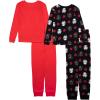 imageSTAR WARS Boys 4Piece Snugfit Cotton Pajama Set Soft ampamp Cute for KidsThe Dark Side