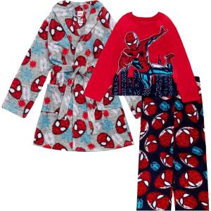 imageMarvel boys 3piece Bathrobe ampamp Loosefit Pajama Set Soft ampamp Cute for KidsSpiderman