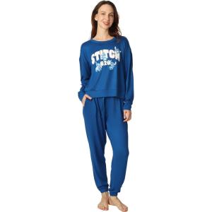 imageDisney Womens 2Piece Loosefit Pajama Set Soft ampamp Comfortable Nightwear for AdultsStitch 626