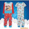 imagePaw Patrol Boys 6Piece Cotton Pajama Set Matching Snugfit Shirt ampamp Pants Soft ampamp Cute for KidsGreyRedBlue