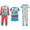 imagePaw Patrol Boys 6Piece Cotton Pajama Set Matching Snugfit Shirt ampamp Pants Soft ampamp Cute for KidsGreyRedBlue