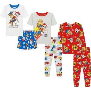 imagePaw Patrol Boys 6Piece Cotton Pajama Set Matching Snugfit Shirt ampamp Pants Soft ampamp Cute for KidsAll Paws on Deck
