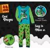 imageMinecraft Boys 6Piece Cotton Pajama Set Matching Snugfit Shirt ampamp Pants Soft ampamp Cute for KidsBlue