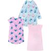 imageDisney girls 3pack Nightgowns Soft amp Cute Pajamas for KidsKeep Growing Stitch