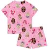imageDisney Girls 2piece Loosefit Button Down Matching Pajama Set Soft amp Cute for KidsPrincess Portrait