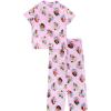 imageDisney Girls 2piece Loosefit Button Down Matching Pajama Set Soft amp Cute for KidsRoyal Vacation