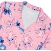 imageDisney Girls 2piece Loosefit Button Down Matching Pajama Set Soft amp Cute for KidsStitch Loves